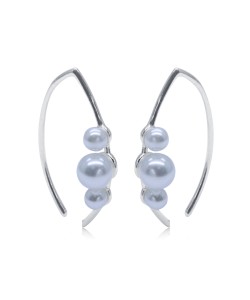 Pretty Pearl Silver Stud Earring STS-6126